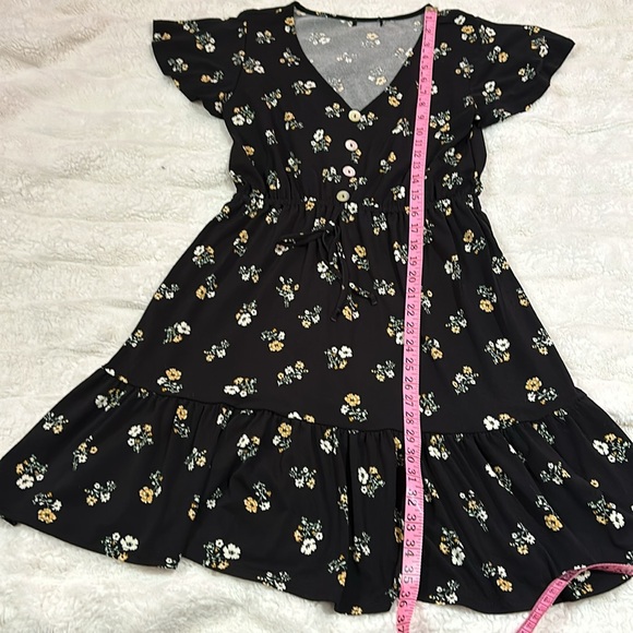 Black floral sun dress - Picture 4 of 5